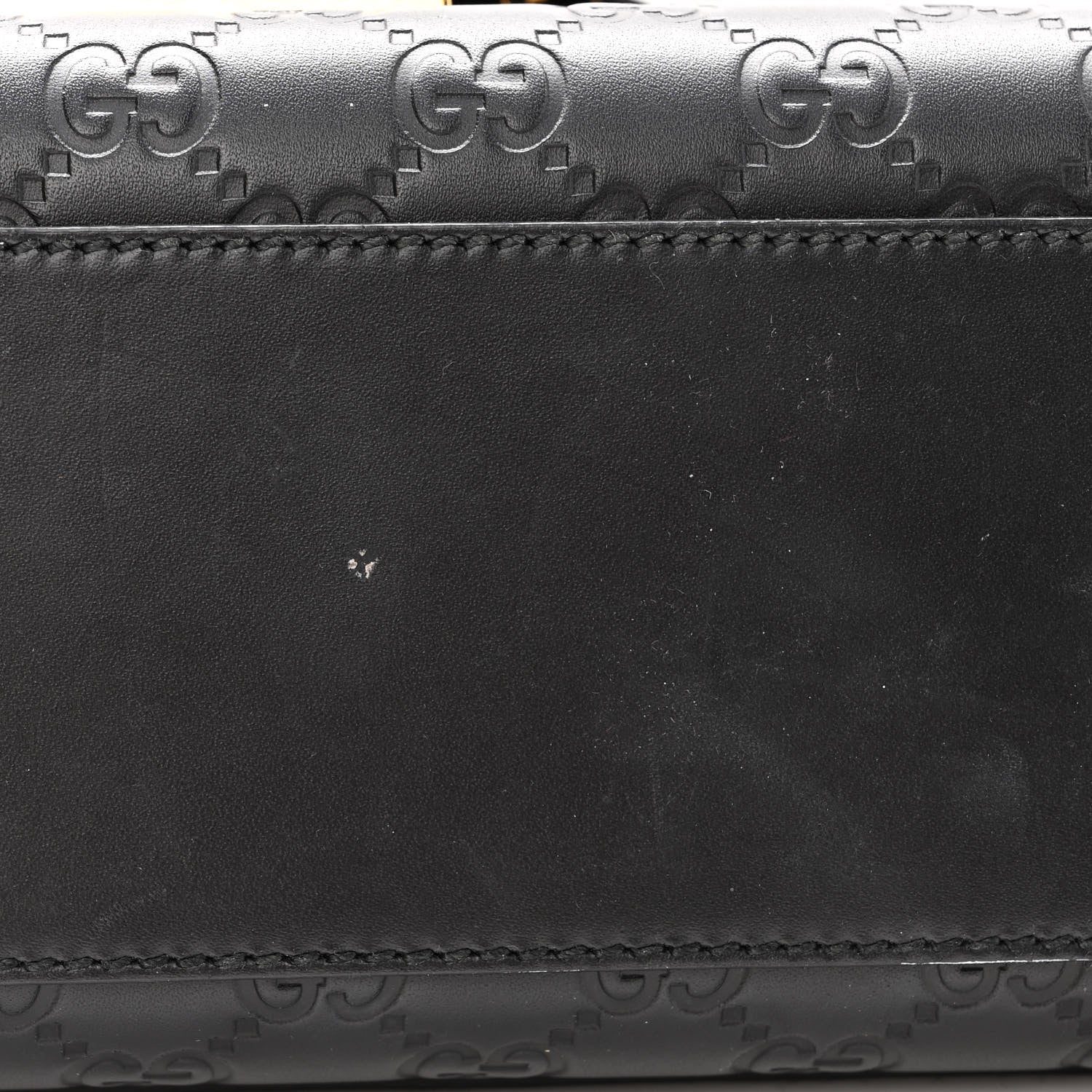 Gucci Guccissima Medium Padlock Shoulder Bag Black 14 of 15
