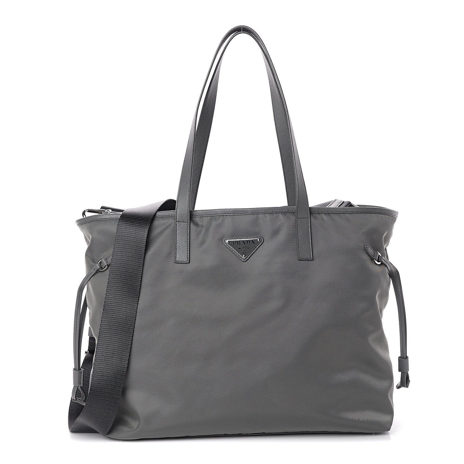 Prada Tessuto Nylon Saffiano Tote Ardesia 1 of 8