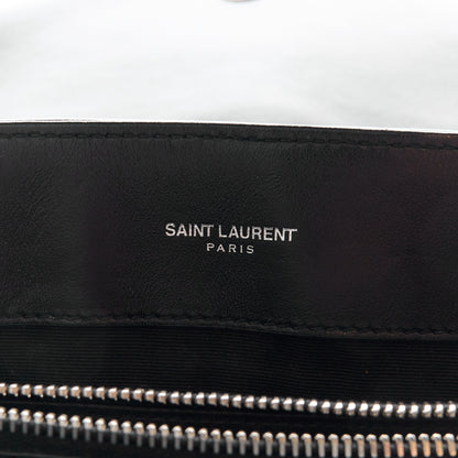 Saint Laurent Calfskin Y Quilted Monogram Medium Loulou Satchel Black 6 of 11