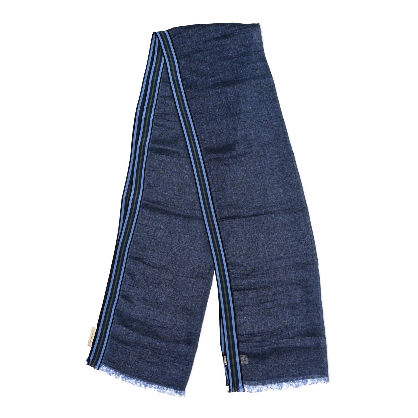 Silk Wool Lightweight Scarf Navy