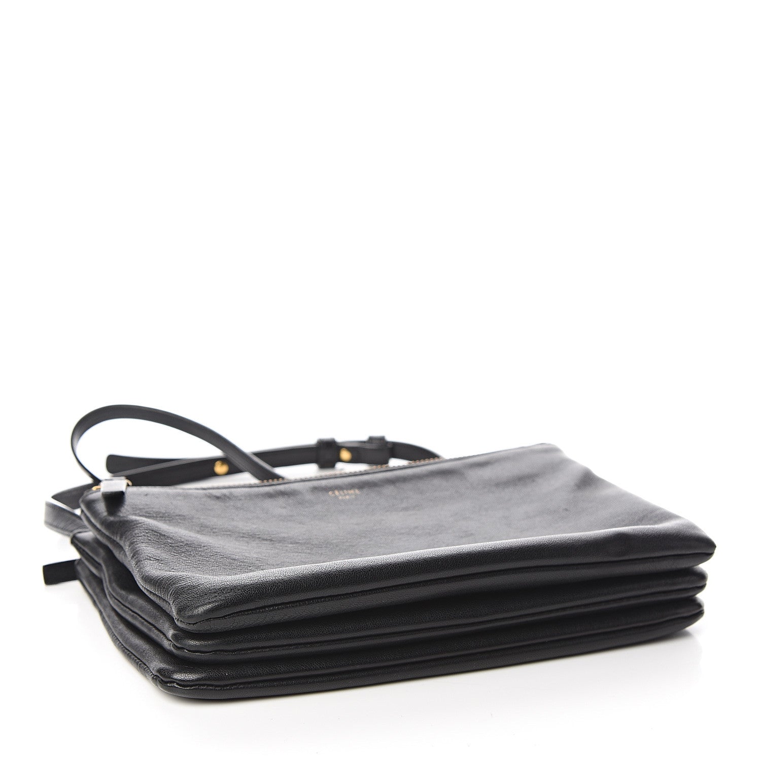 Celine Lambskin Small Trio Crossbody Bag Black 3 of 13