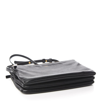 Celine Lambskin Small Trio Crossbody Bag Black 3 of 13