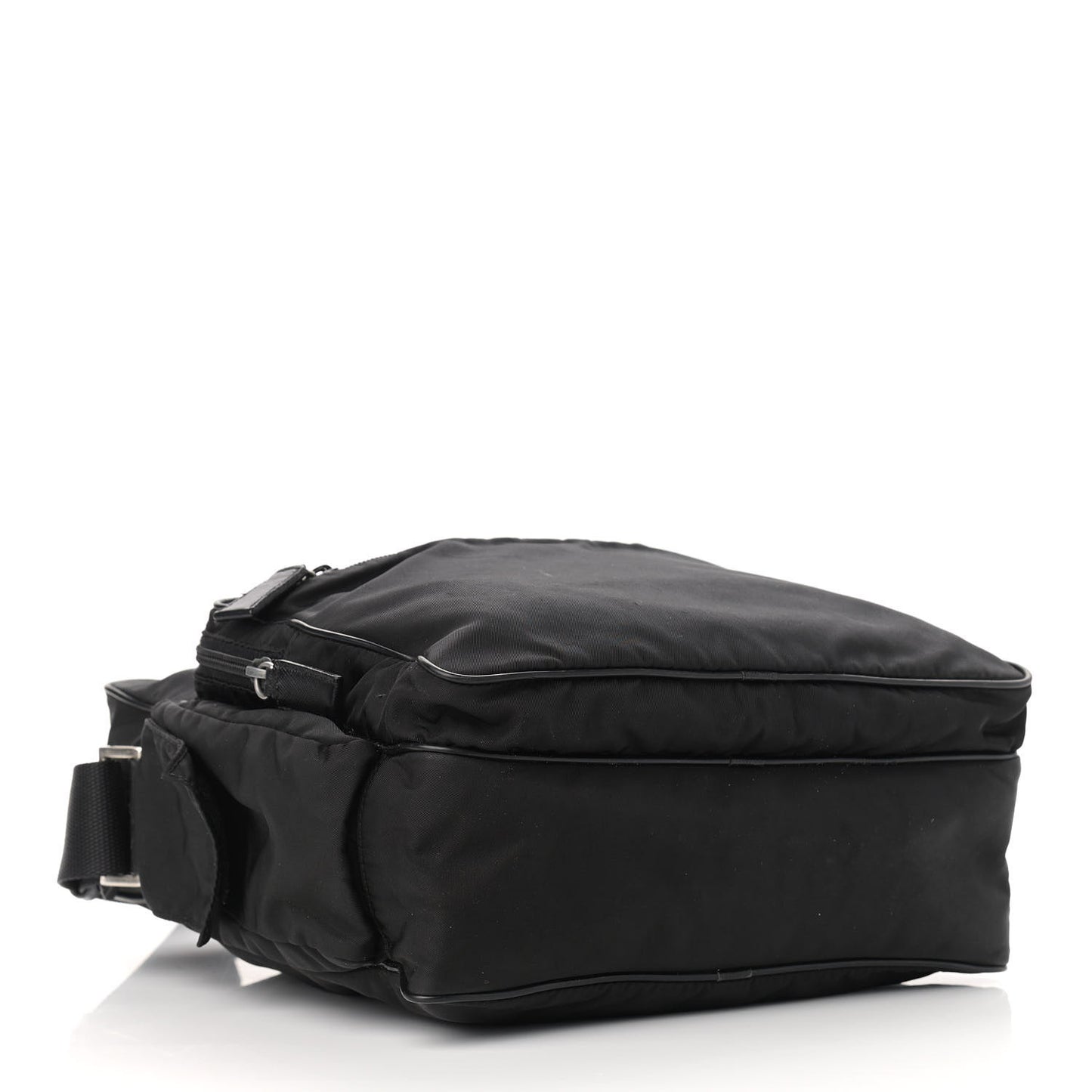 Nylon Messenger Bag Black