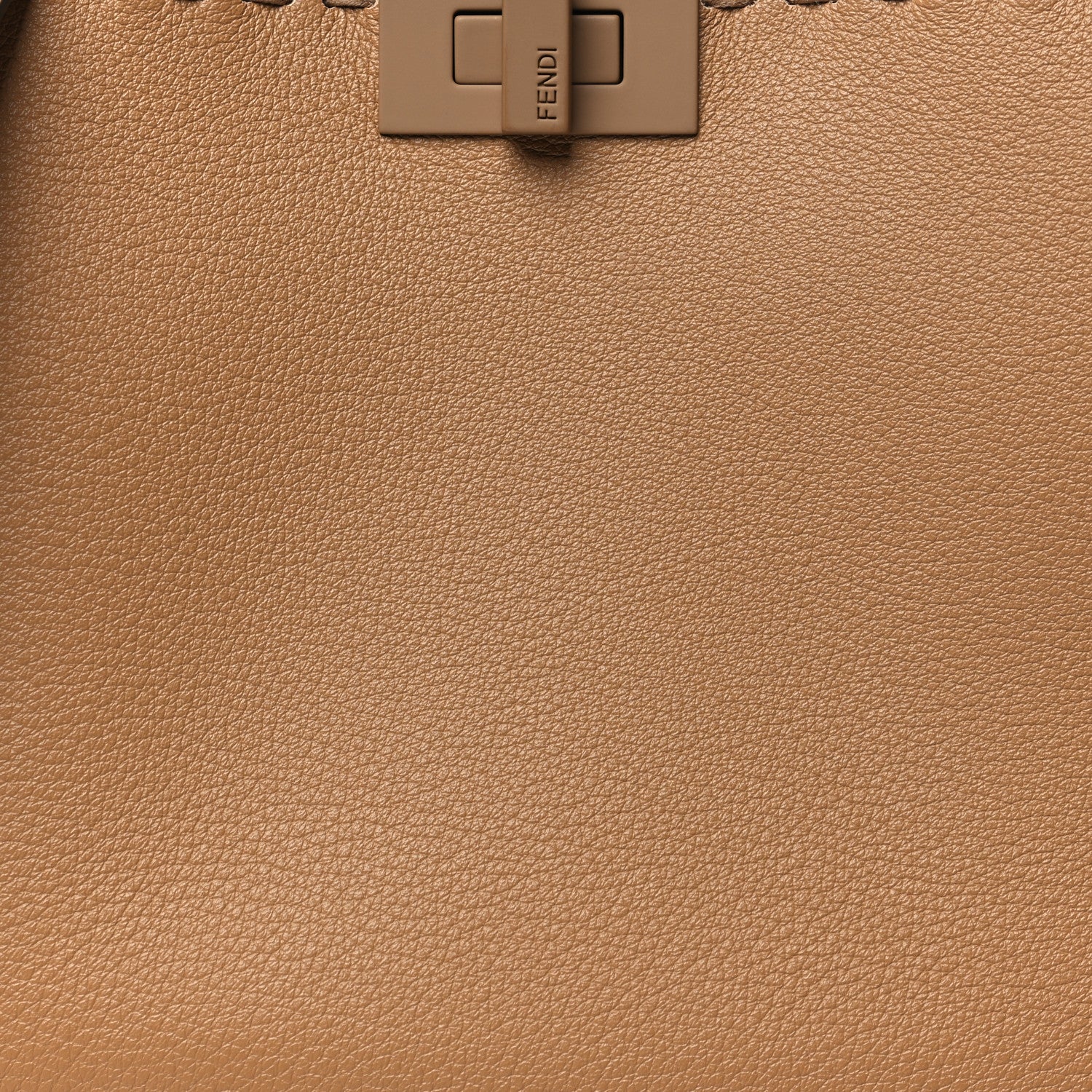 Fendi Cuoio Romano Vitello Elaphe Cover Sellerissima Monochrome Mini Peekaboo I SEE U Satchel Cammello 9 of 11