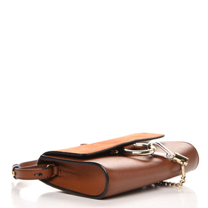 Chloe Suede Calfskin Mini Faye Shoulder Bag Tobacco 4 of 7