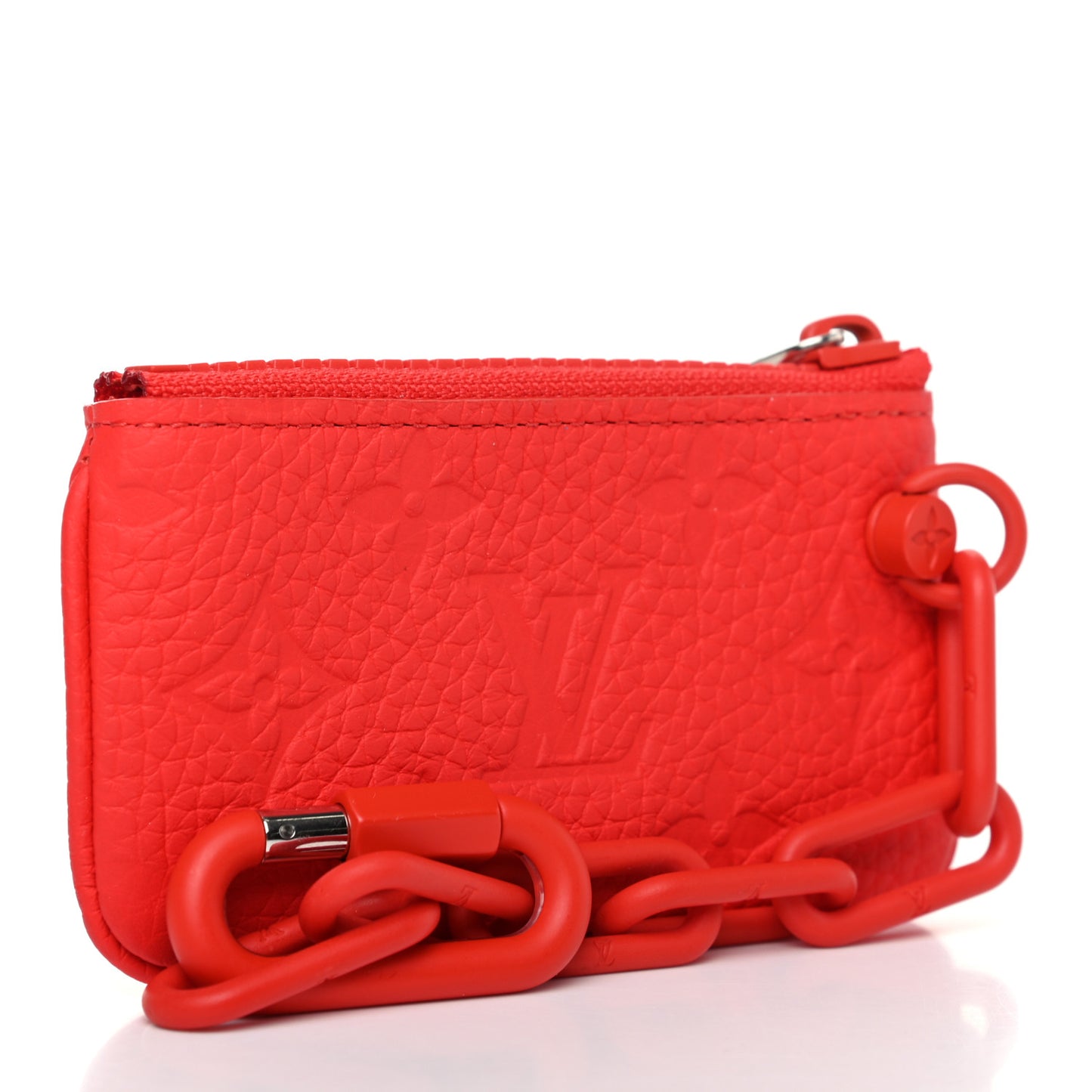 Taurillon Monogram Solar Ray Key Pouch Rouge