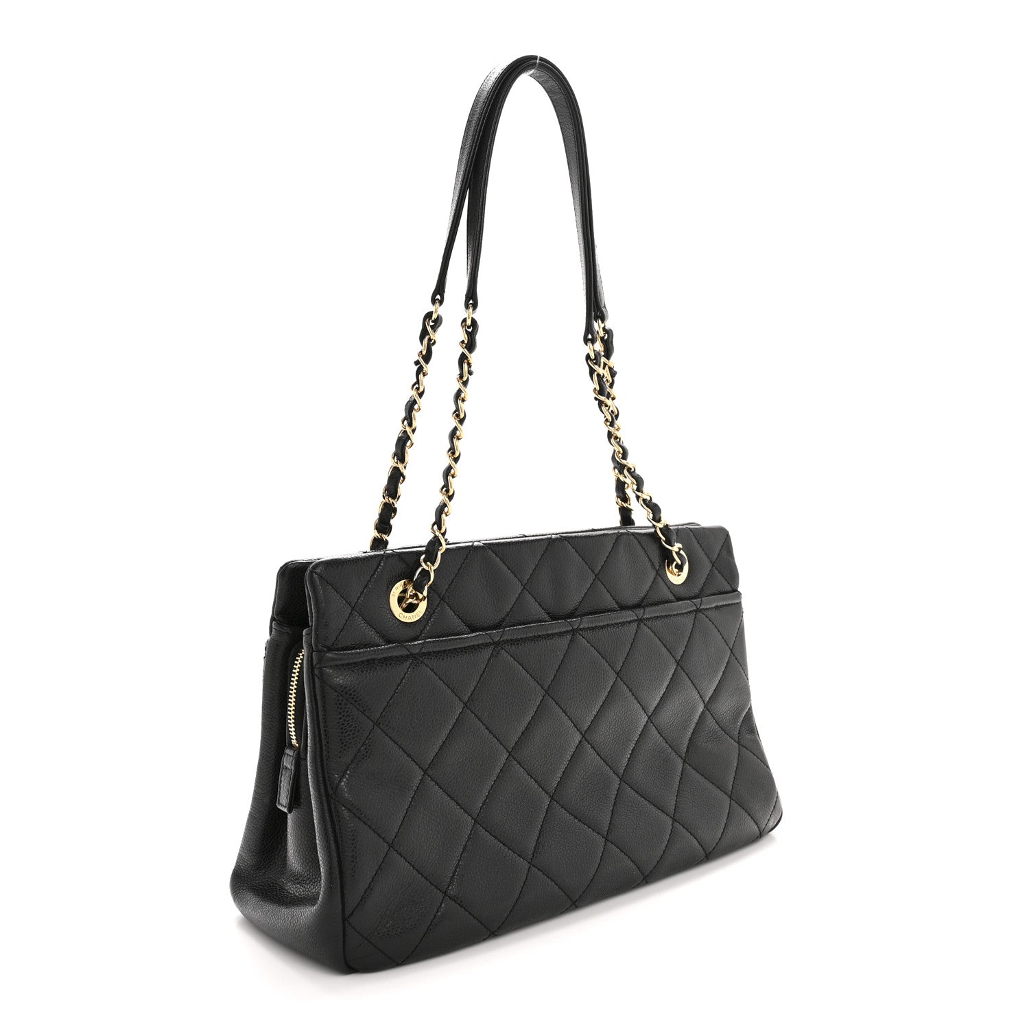 Chanel Caviar Quilted CC Timeless Soft Tote Black 3 of 13