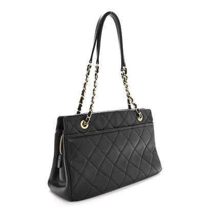 Chanel Caviar Quilted CC Timeless Soft Tote Black 3 of 13