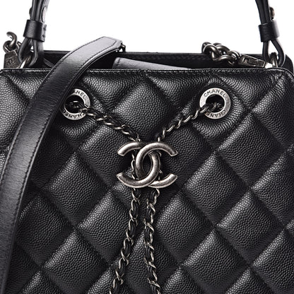 Chanel Caviar Quilted Small CC Bucket Bag Black 10 of 10