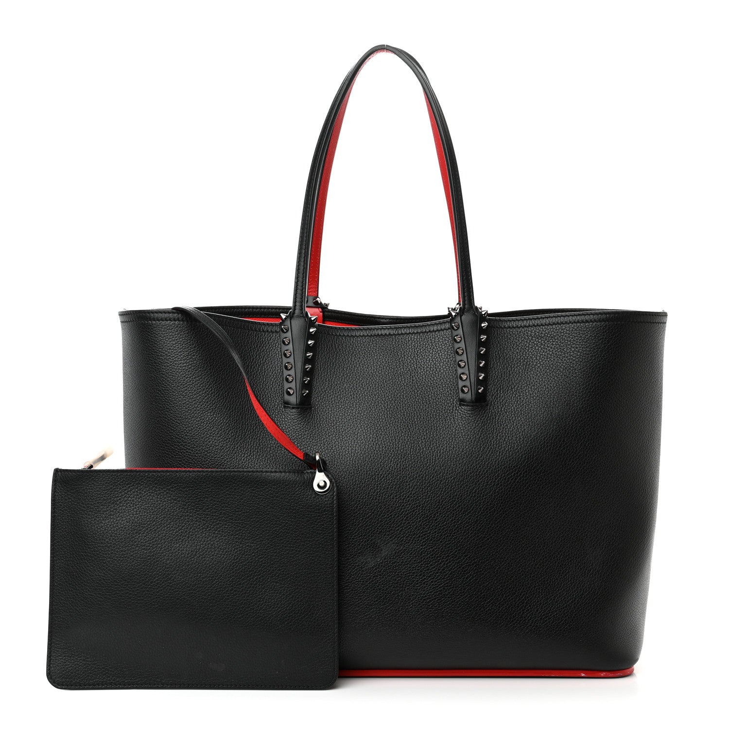 Christian Louboutin Calfskin Spikes East West Cabata Tote Black 1 of 19