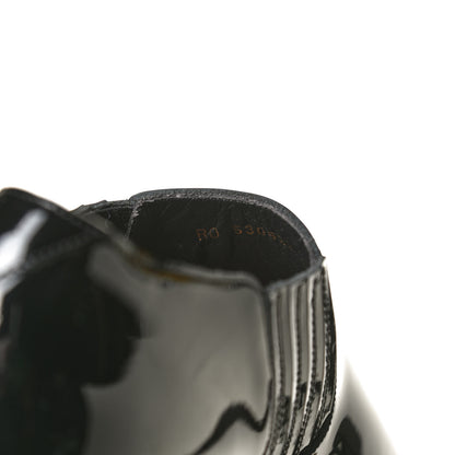 Saint Laurent Patent Leather Connor Cropped Chelsea Boots 39.5 Black 12 of 13