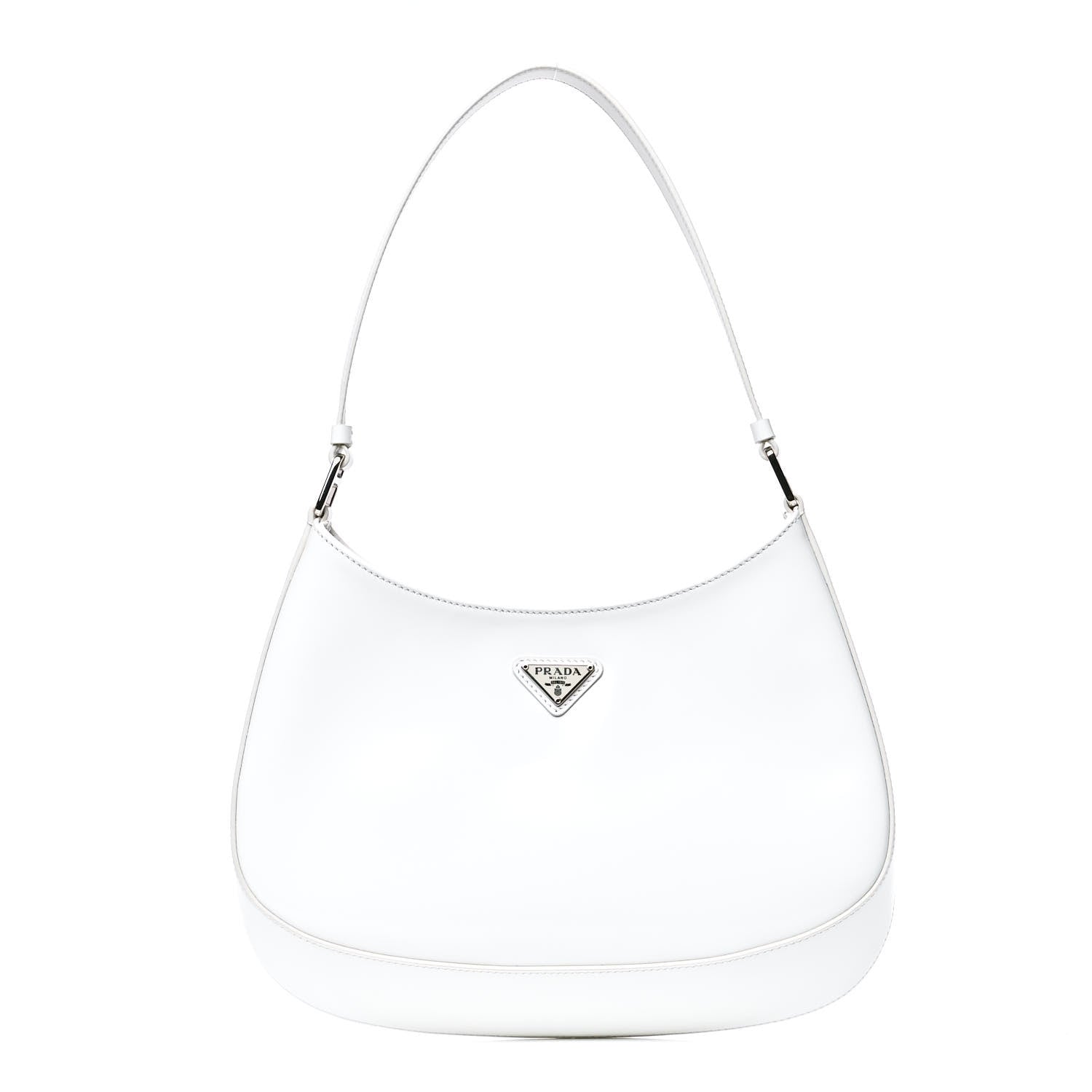 Prada Spazzolato Cleo Shoulder Bag White 1 of 4