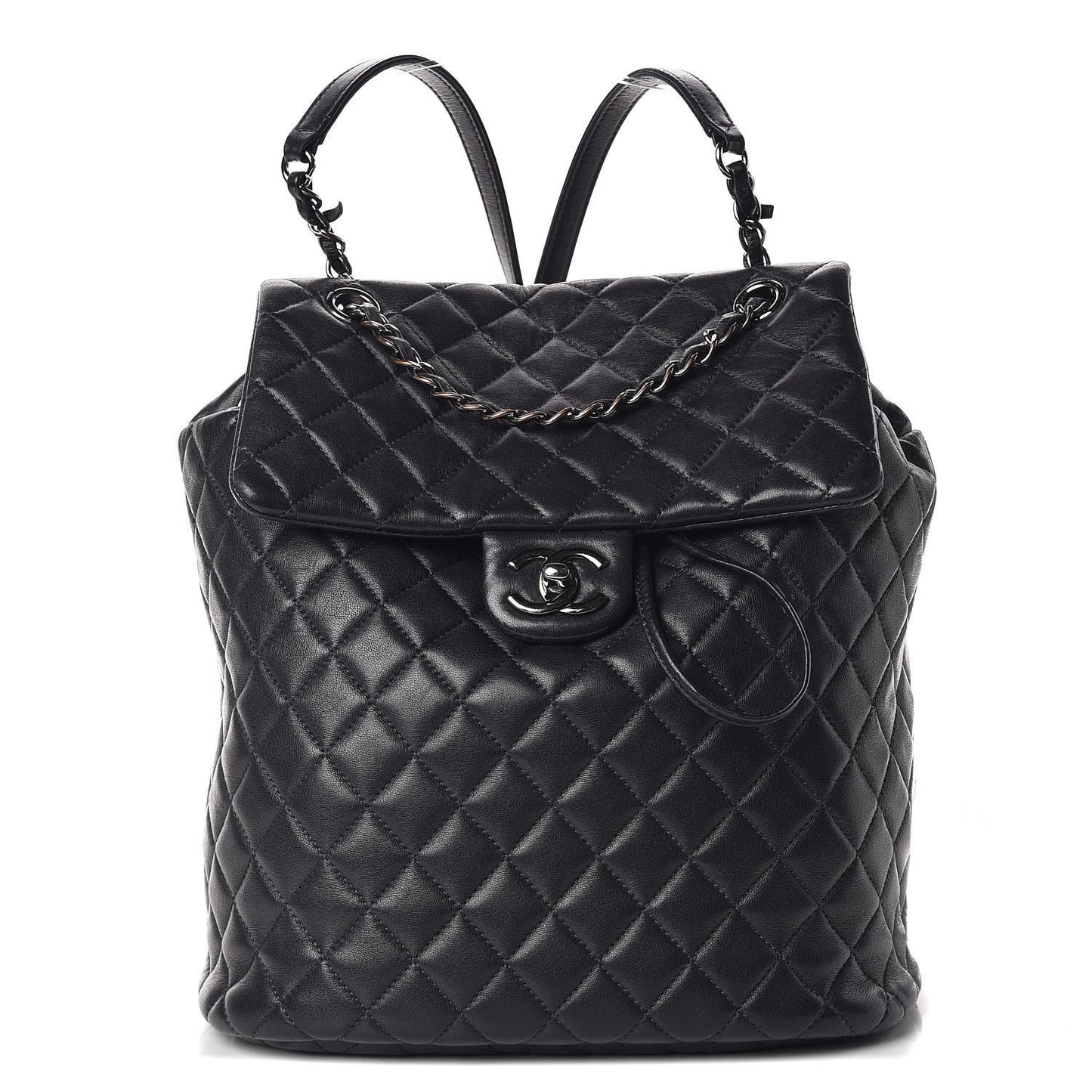 Calfskin Quilted Large Urban Spirit Backpack Navy