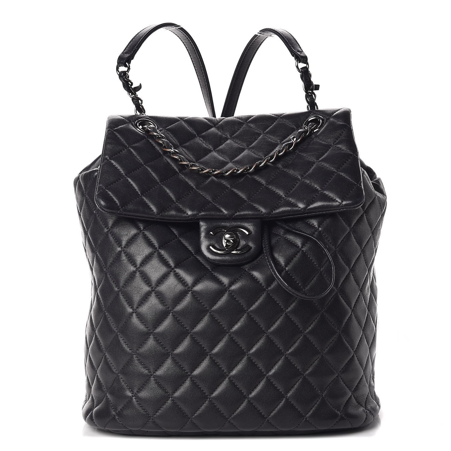 Chanel Calfskin Quilted Large Urban Spirit Backpack Navy 1 of 12