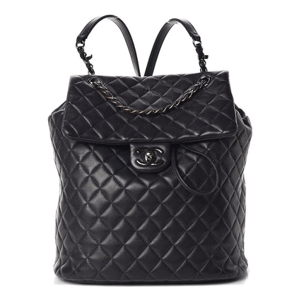 Chanel Calfskin Quilted Large Urban Spirit Backpack Navy 1 of 12
