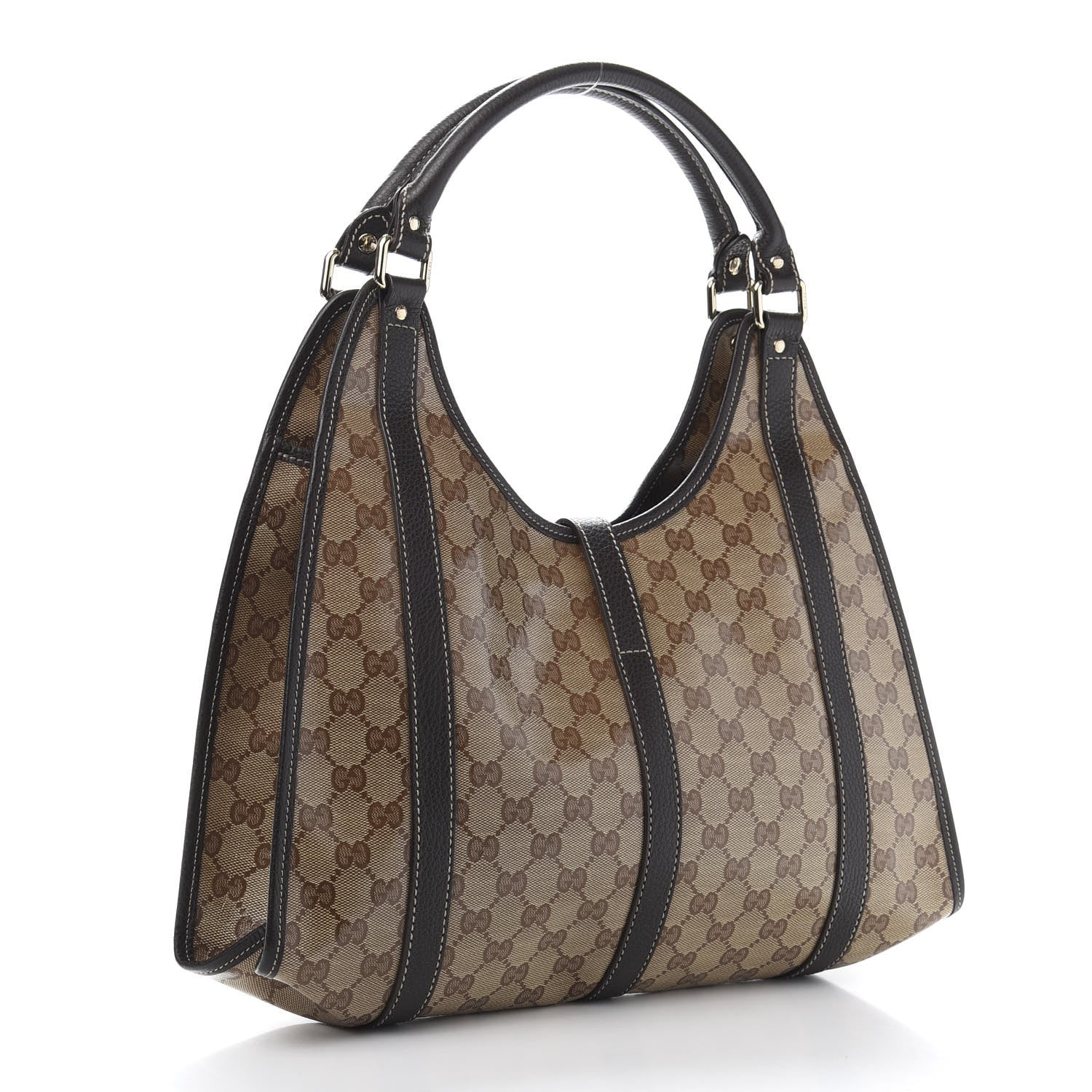 Gucci Crystal Monogram Medium Joy Shoulder Bag Dark Brown 3 of 10