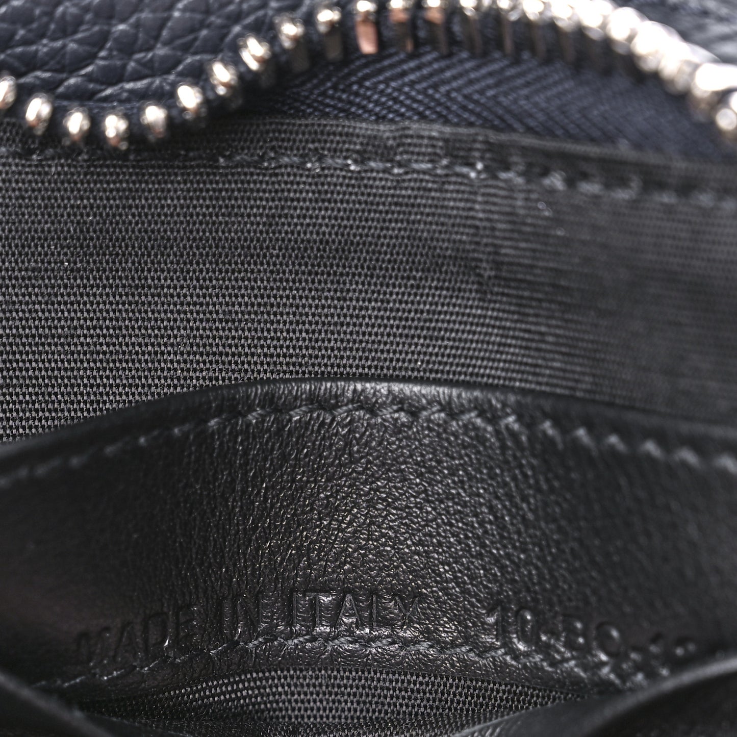 Grained Calfskin Pouch Navy Blue