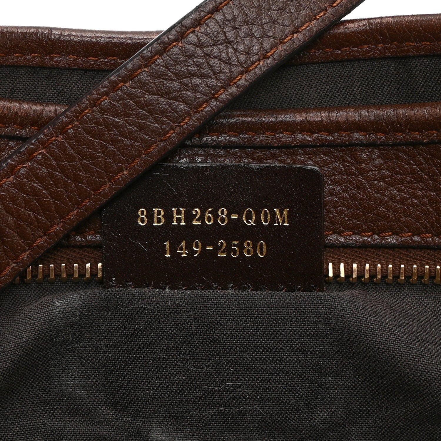 Fendi Zucca Vitello Artic Medium Shopping Tote Tobacco Castagna 9 of 13