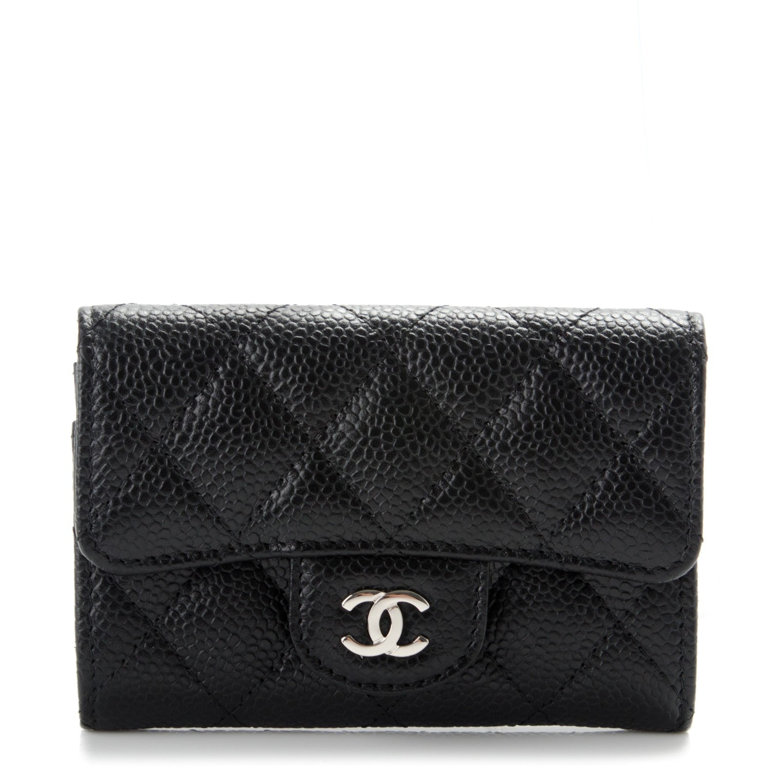 Chanel Caviar Quilted Flap Card Holder Black 1 of 8