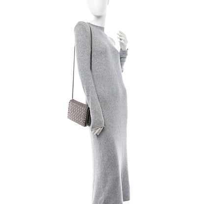 Chanel Lambskin Chocolate Bar Piercing CC Studded Small Chain Flap Bag Grey 2 of 10