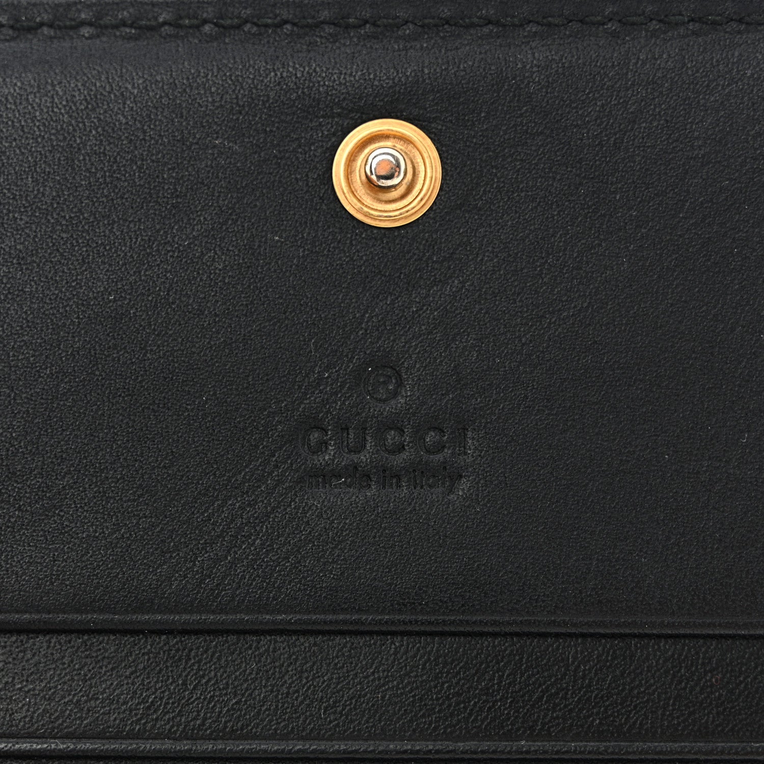 Gucci Calfskin Queen Margaret Card Case Wallet Black Mystic White 7 of 11