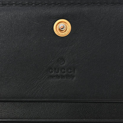 Gucci Calfskin Queen Margaret Card Case Wallet Black Mystic White 7 of 11