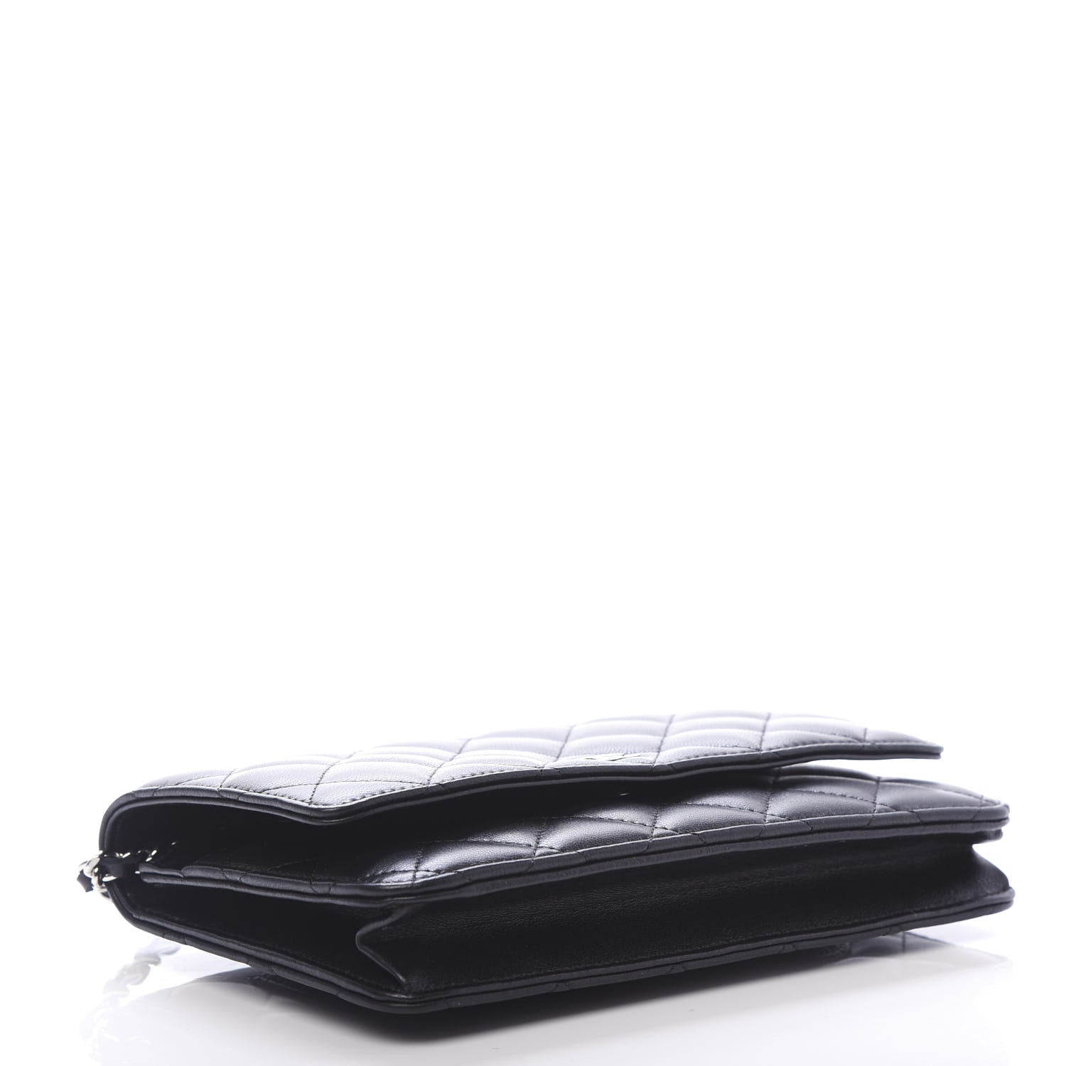 Chanel Lambskin Quilted Wallet On Chain WOC Black 3 of 9