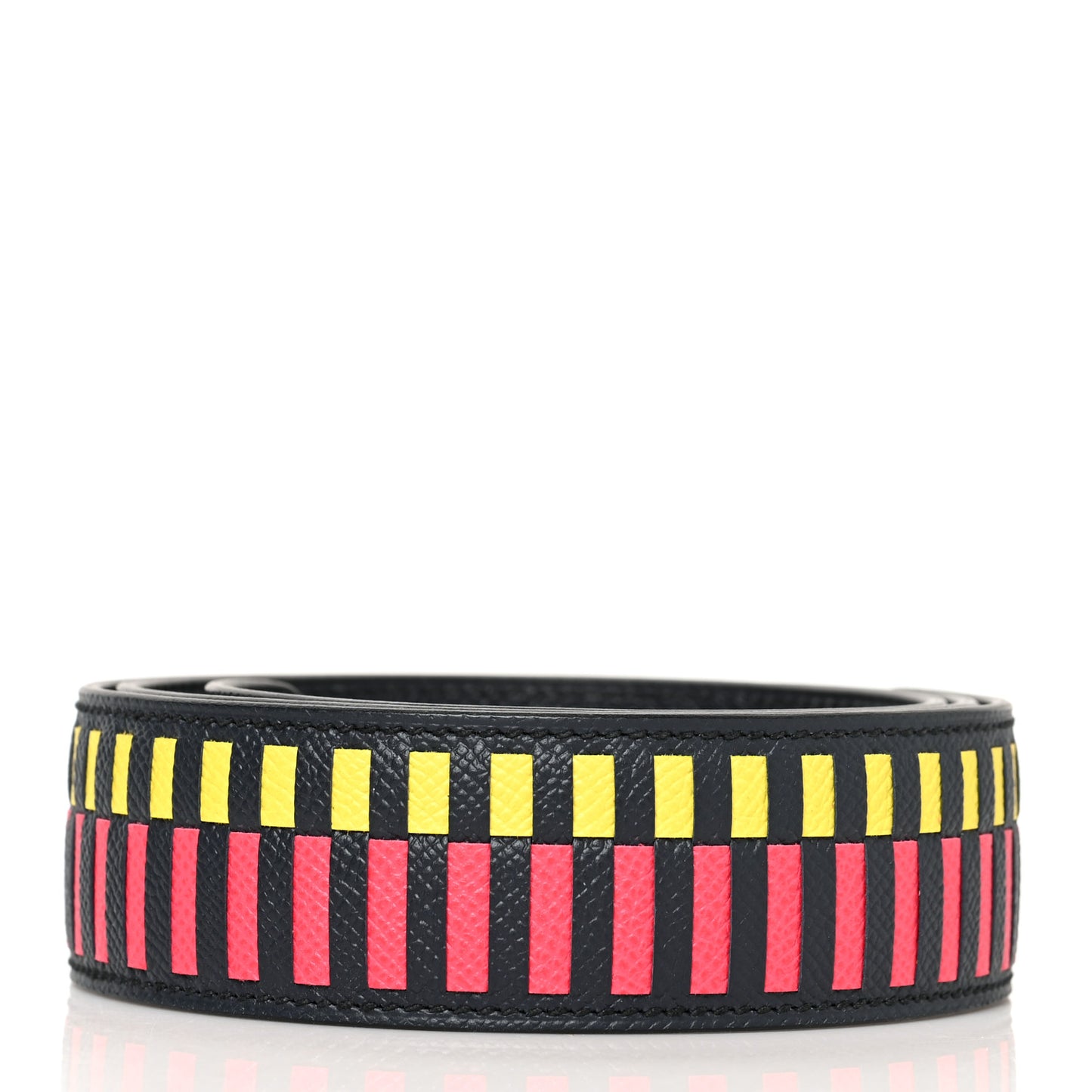 Epsom 40mm Mousquetons Tressage Shoulder Strap Bleu Indigo Rose Extreme Lime