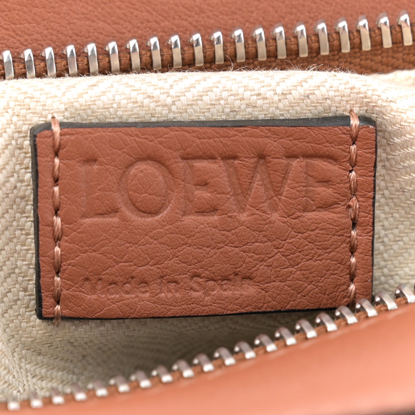 Grained Calfskin Small Puzzle Bag Tan