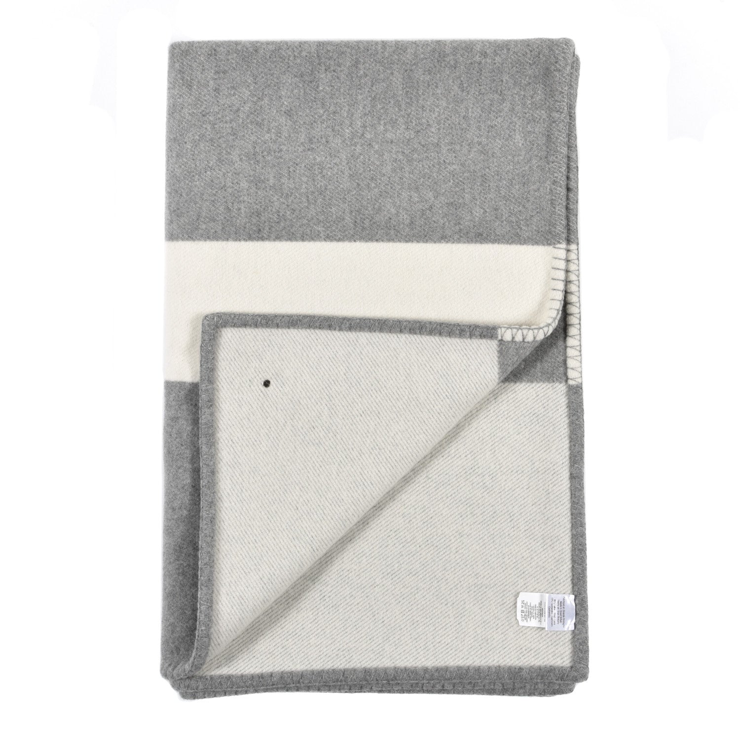 Hermes Wool Cashmere Avoine Blanket Craie Gris 2 of 4