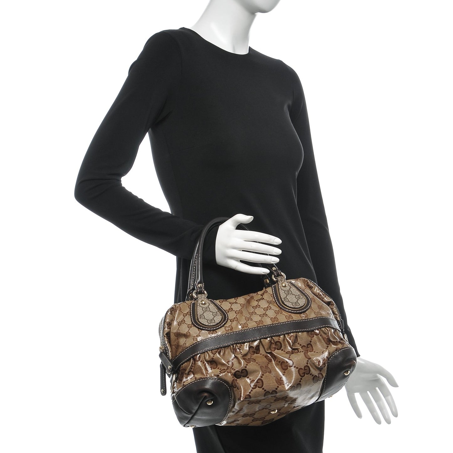Crystal Monogram Medium Mix Dark Brown
