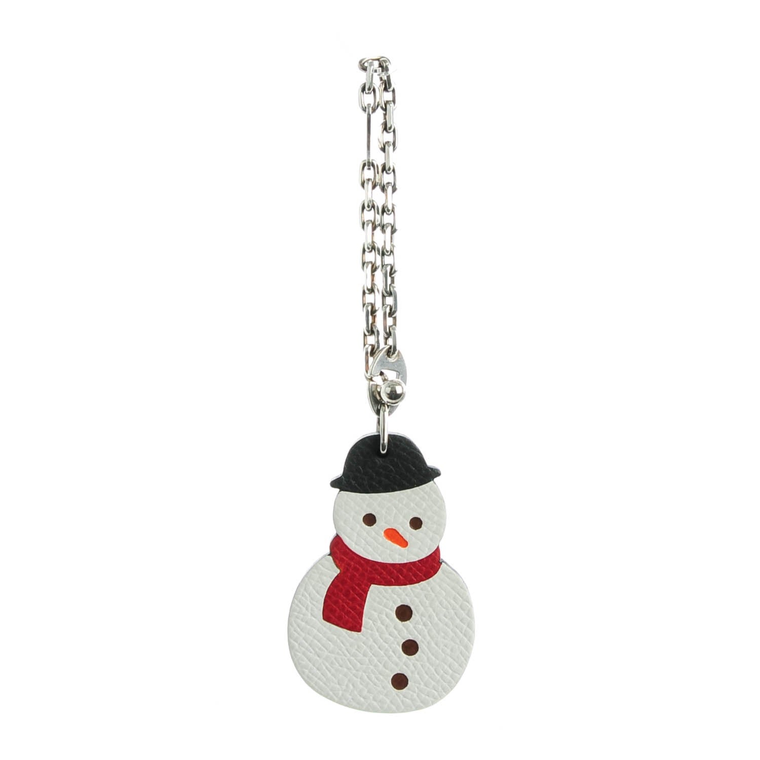 Hermes Epsom Snowman Bag Charm White 1 of 7