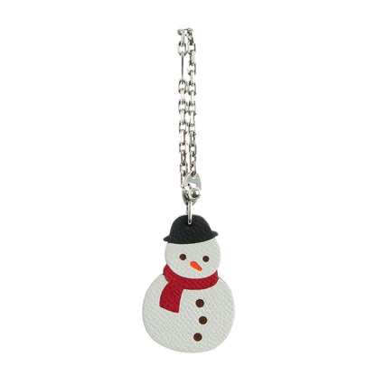 Hermes Epsom Snowman Bag Charm White 1 of 7