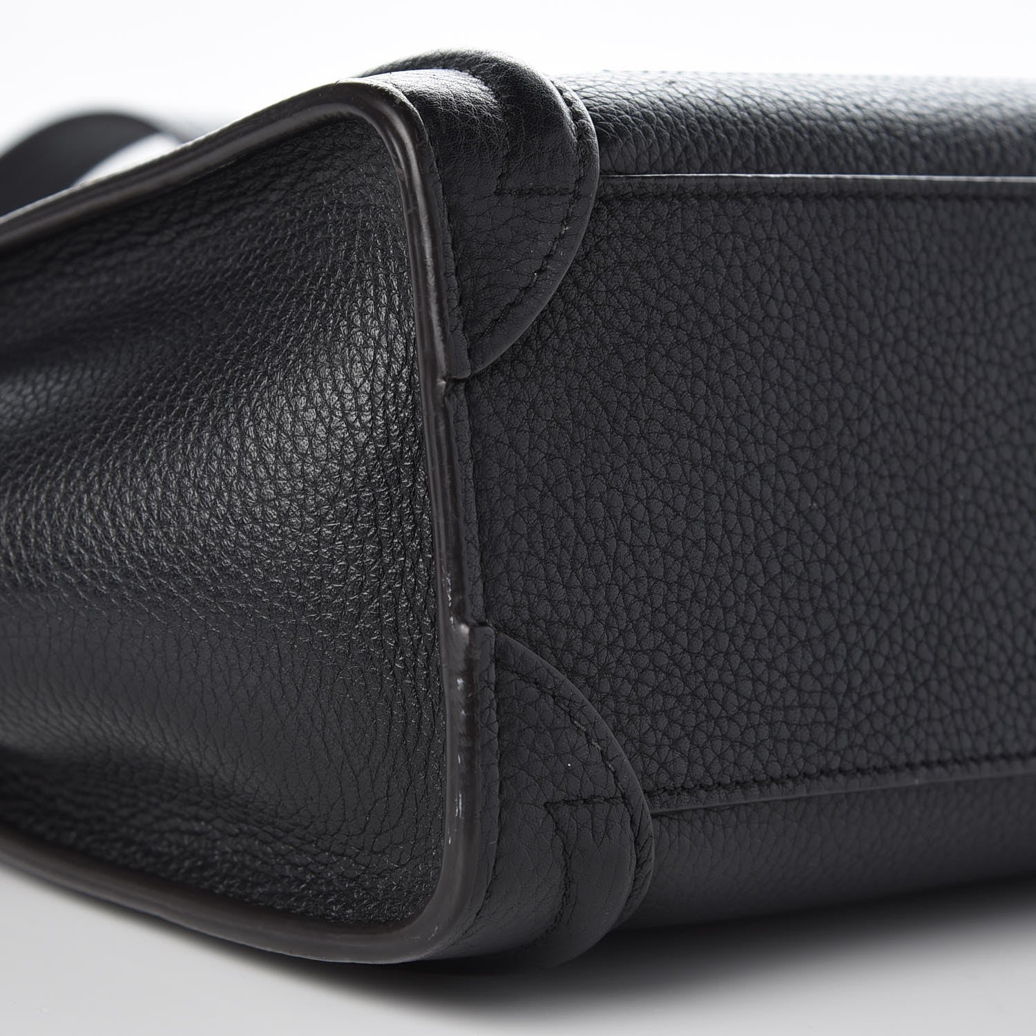 Celine Drummed Calfskin Nano Luggage Black 9 of 11
