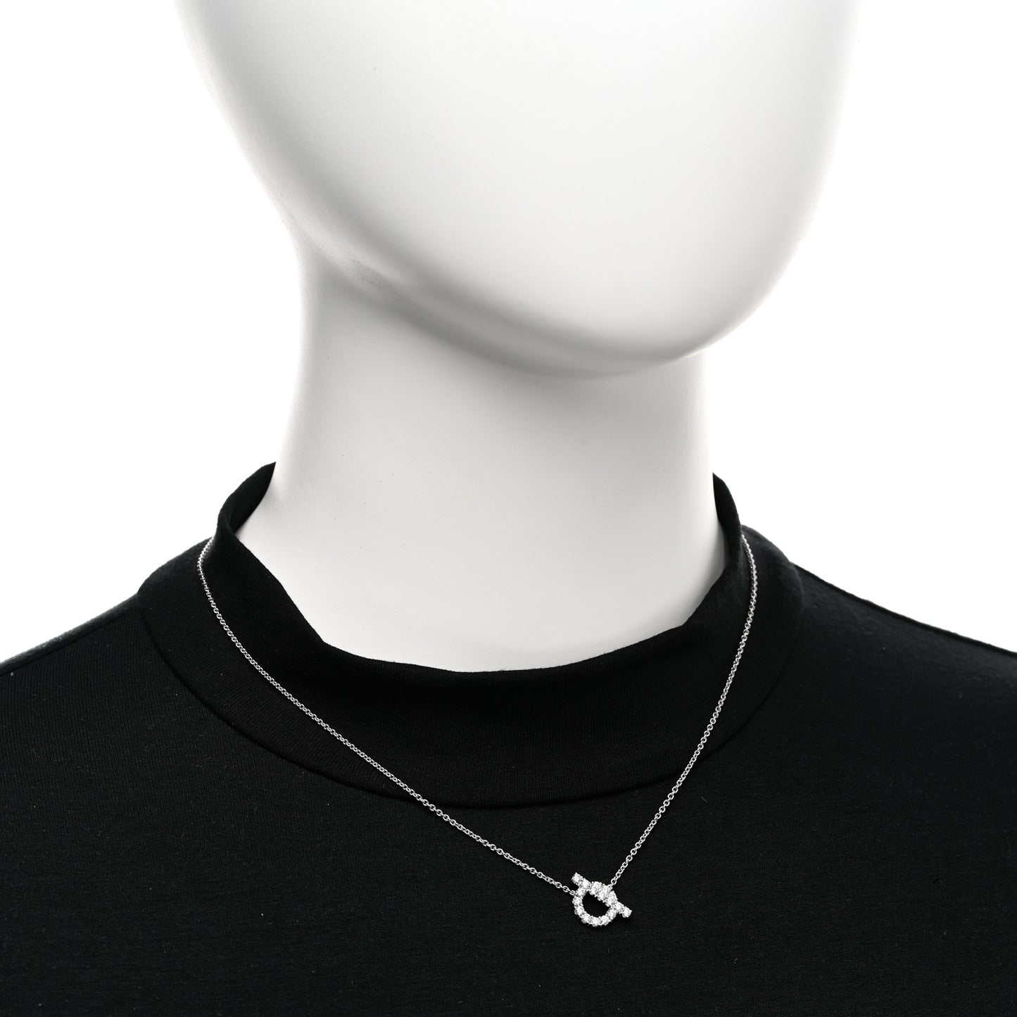 18K White Gold Diamond Finesse Pendant Necklace