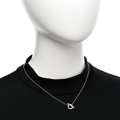 Hermes 18K White Gold Diamond Finesse Pendant Necklace 2 of 6