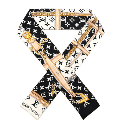 Louis Vuitton Silk Monogram Confidential Bandeau Black 1 of 3
