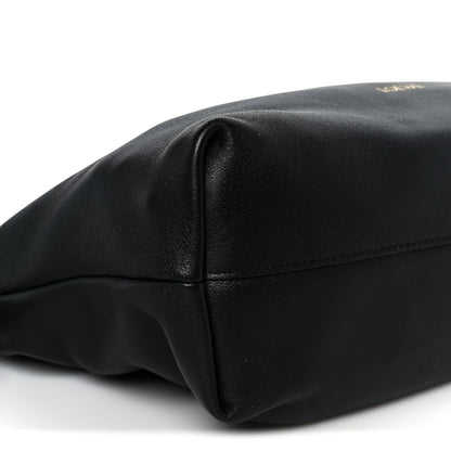 Loewe Mellow Nappa Medium Donut Chain Flamenco Knot Clutch Black 9 of 10