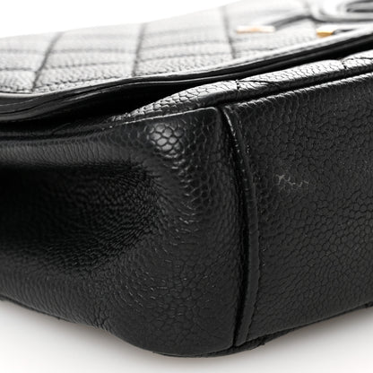 Chanel Caviar Quilted Medium CC Filigree Flap Black 9 of 11