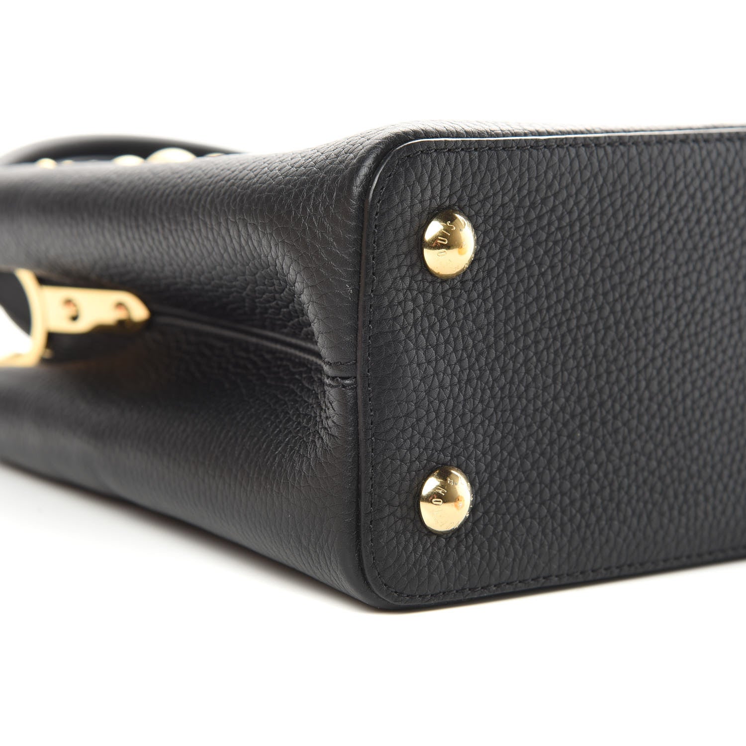 Louis Vuitton Taurillon Studded Sol Capucines PM Black 9 of 11