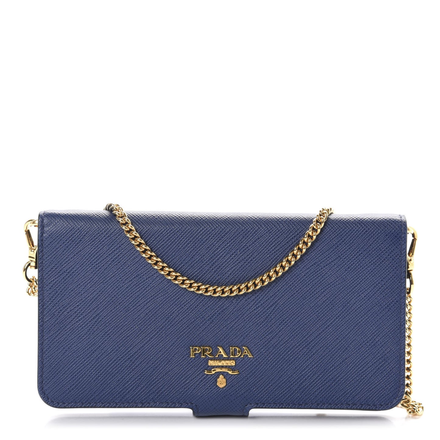 Saffiano Metal iPhone 7 Case Crossbody Wallet Bluette