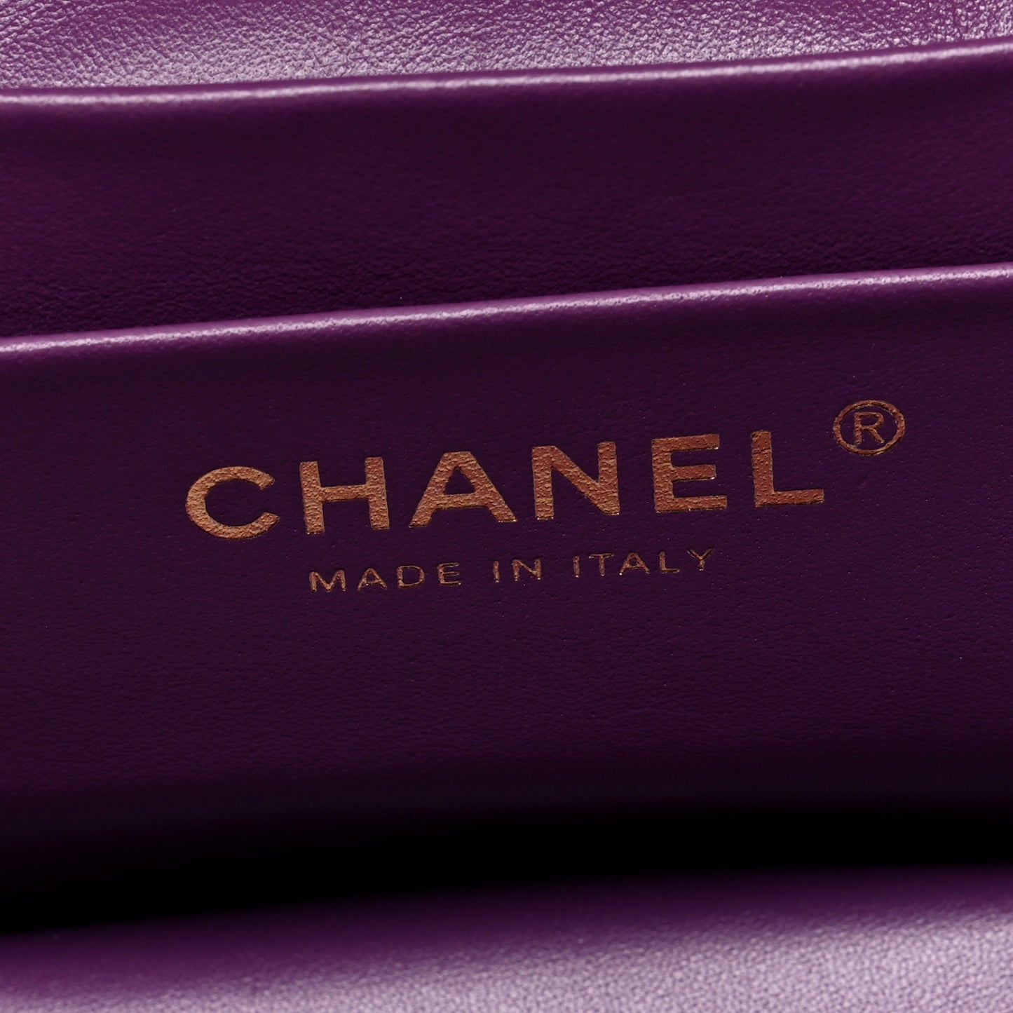 Shearling Lambskin Quilted Small Vanity Case Purple