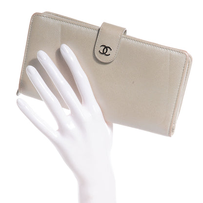 Chanel Caviar CC Long Wallet Pearl 4 of 7