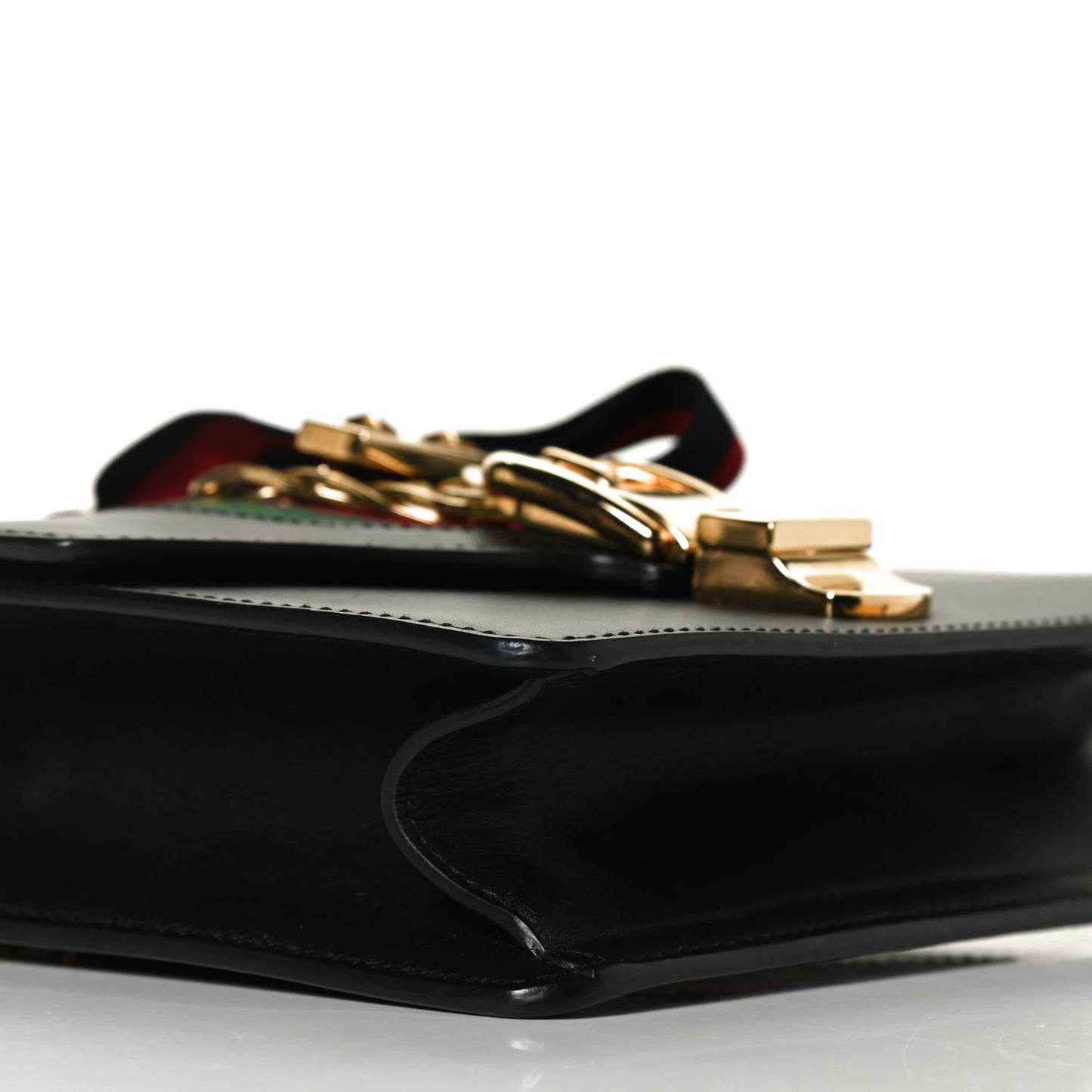 Calfskin Mini Sylvie Chain Shoulder Bag Black
