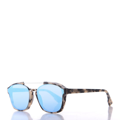 Christian Dior Abstract Square Mirrored Sunglasses Spotted Havana Blue 1 of 9