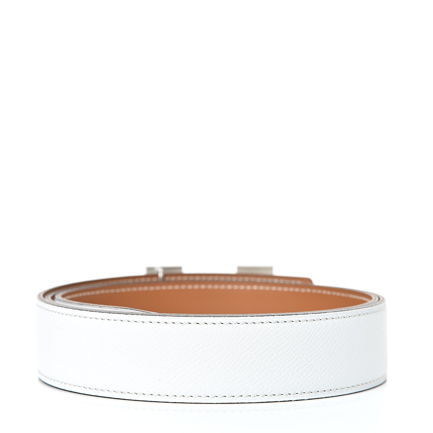 Hermes Epsom Chamonix 32mm H Belt 95 White Natural 2 of 6