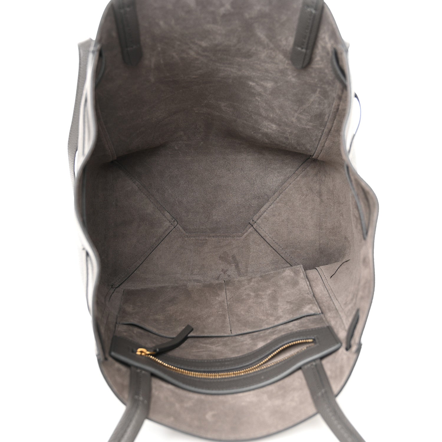 Celine Soft Grained Calfskin Small Belt Cabas Phantom Grey 5 of 12