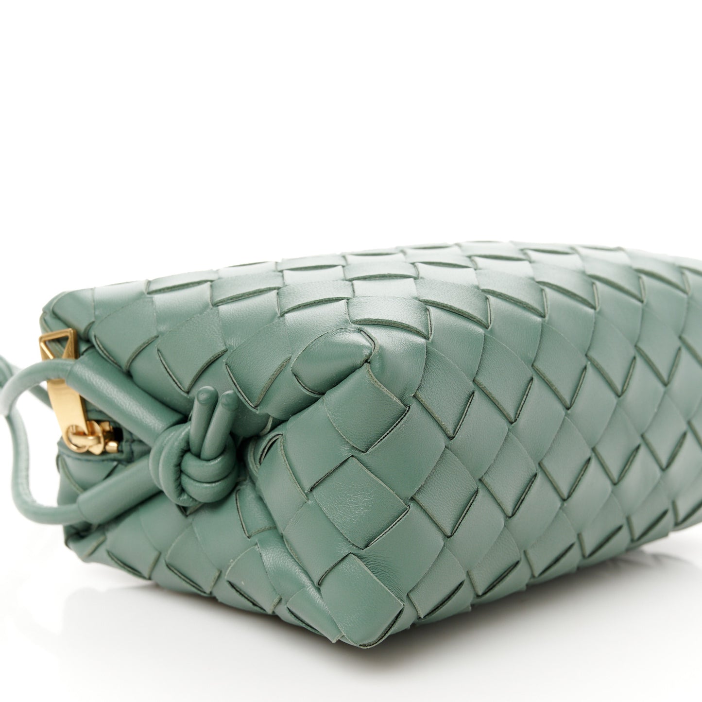 Nappa Intrecciato Mini Loop Camera Bag Aloe