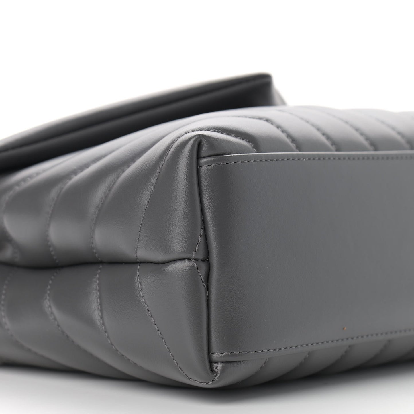 Calfskin Y Quilted Monogram Small Loulou Chain Satchel Storm