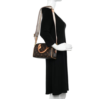 Louis Vuitton Monogram Speedy Bandouliere 20 Beige 2 of 9
